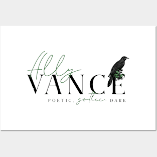 Ally Vance Logo (Black) Posters and Art